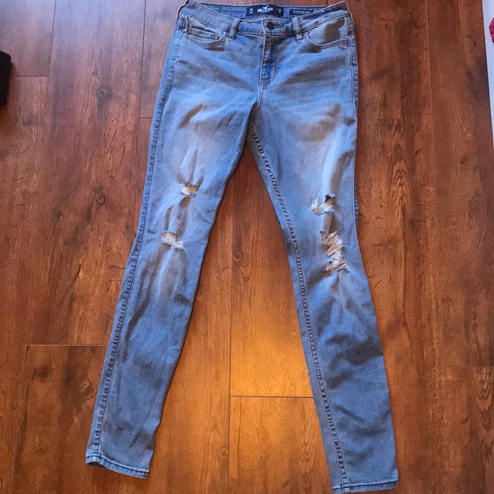 Light Blue Ripped Hollister Jeans